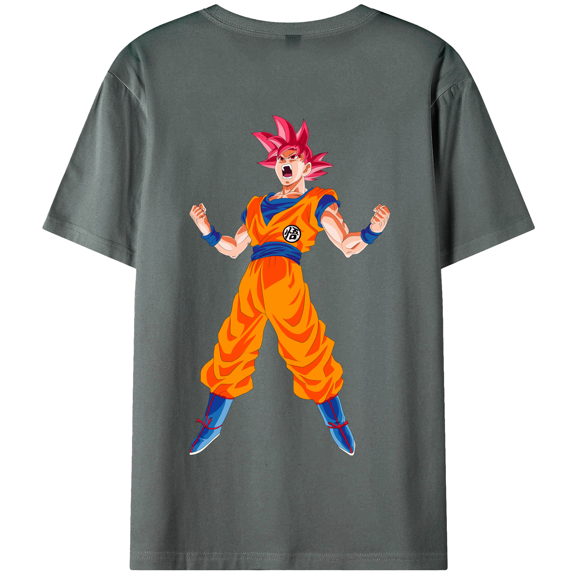 （画像用） ドラゴンボール 孫悟空（そん ごくう）Son Goku カカロット DRAGON BALL Kakarotto 綿100％半袖Tシャツ（背面プリント）